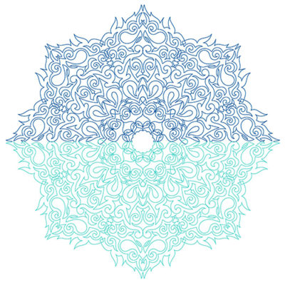 Elaborate Mandala Half Round Block | Quiltable | Jen Eskridge