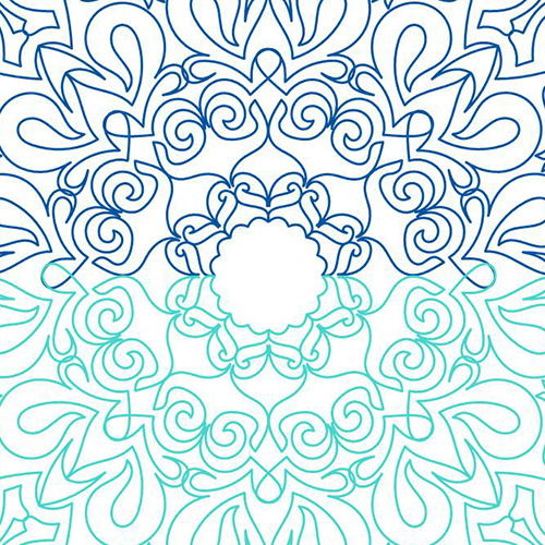 Elaborate Mandala Half Round Block | Quiltable | Jen Eskridge
