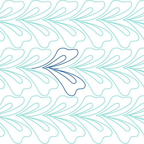 Spineless Feathers Collection Edge to Edge Design 3 | Quiltable | Jen Eskridge