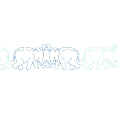 Connecting Elephants and Flowers Border | Quiltable | Jen Eskridge