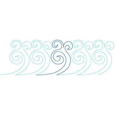 Triple Hooked Swirls Border | Quiltable | Jen Eskridge