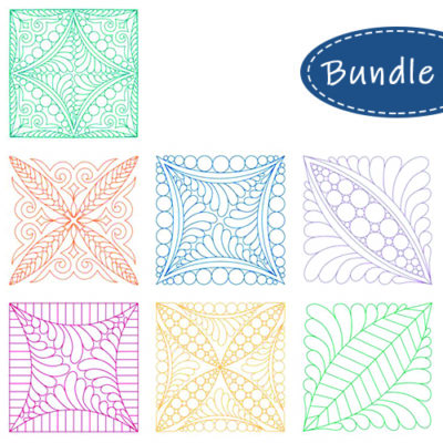 Ombersley Feathers 13-Piece Block Set | Quiltable | Jen Eskridge