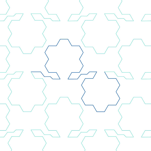 Hexagon Flowers Edge to Edge Design 5 | Quiltable | Jen Eskridge