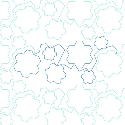 Hexagon Flowers Edge to Edge Design 2 | Quiltable | Jen Eskridge