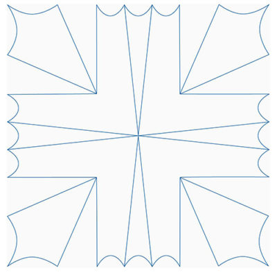 Geometric Shield and Star Block | Jen Eskridge | Quiltable