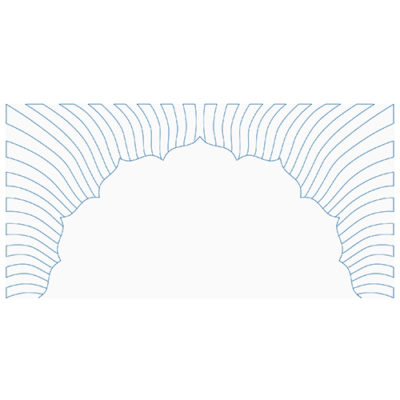 Mandala Waves Frame Block B Half | Quiltable