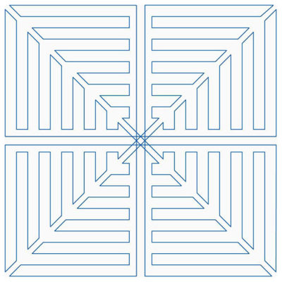 Modern Maze Block 7 | Quiltable