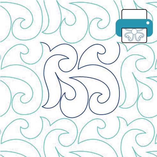 Sketched Edge-to-Edge Design 6 - DIGITAL or PRINTABLE - Quiltable